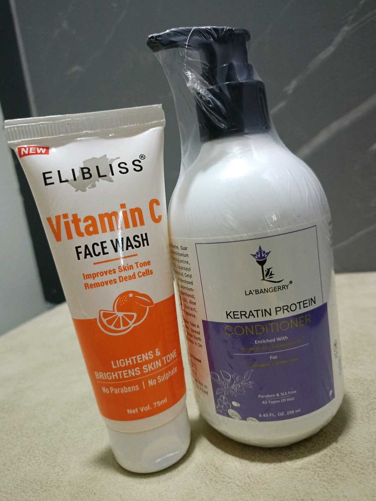 ELIBLISS Vitamin C Face Wash &amp; LA'BANGERRY Conditi