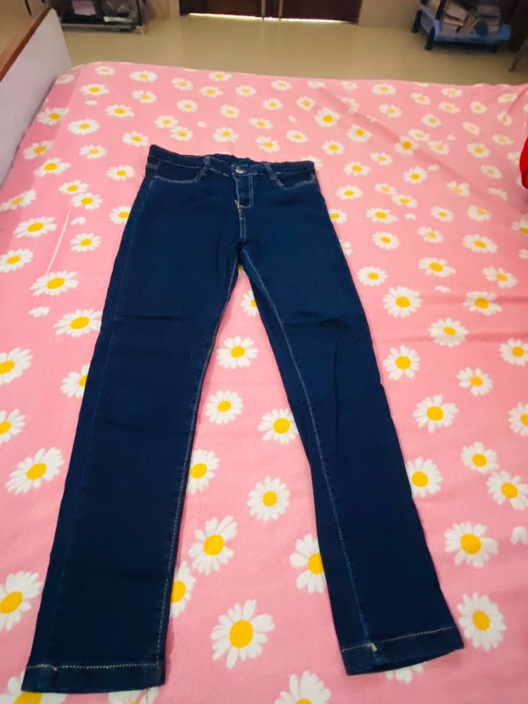 Dark Wash Blue Denim Jeans