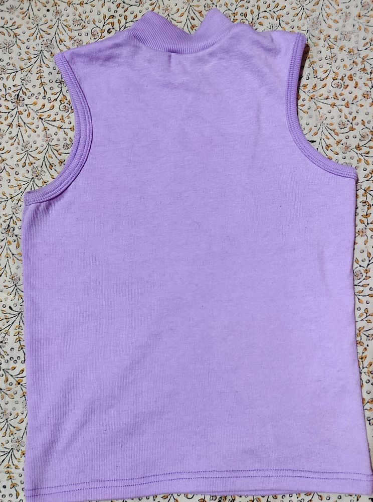 Lilac Ribbed Top