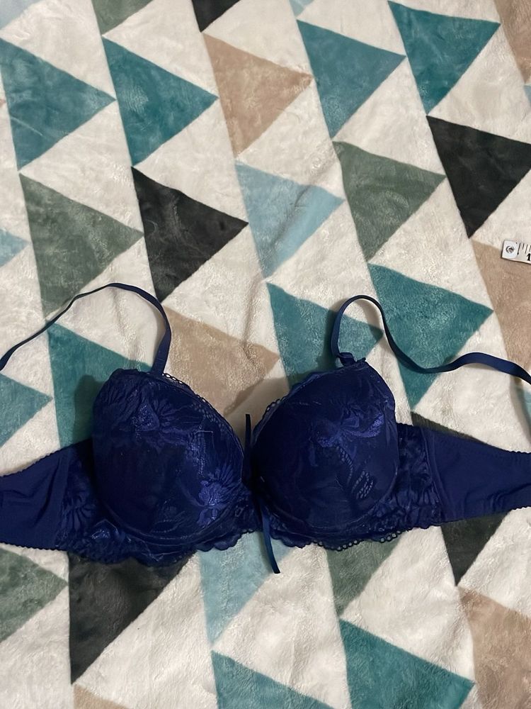 34B Navy Blue Lace Bra