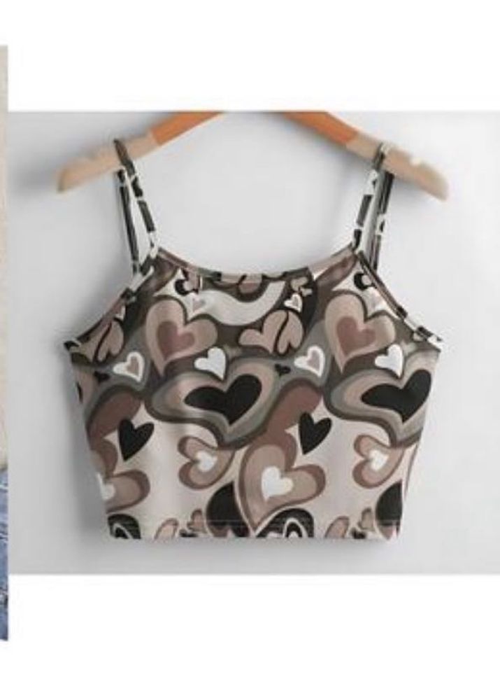 Heart Print Cami Top