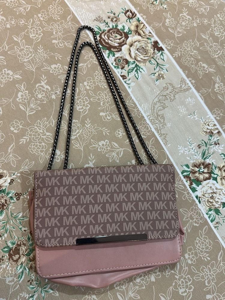 Brand New Stylish MK Print Chain Shoulder Bag