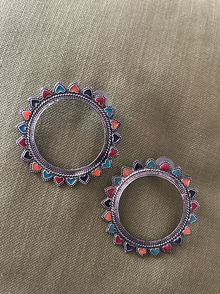 Boho Heart Hoop Earrings