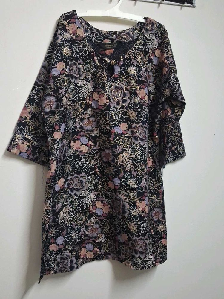 Floral Print Kurta