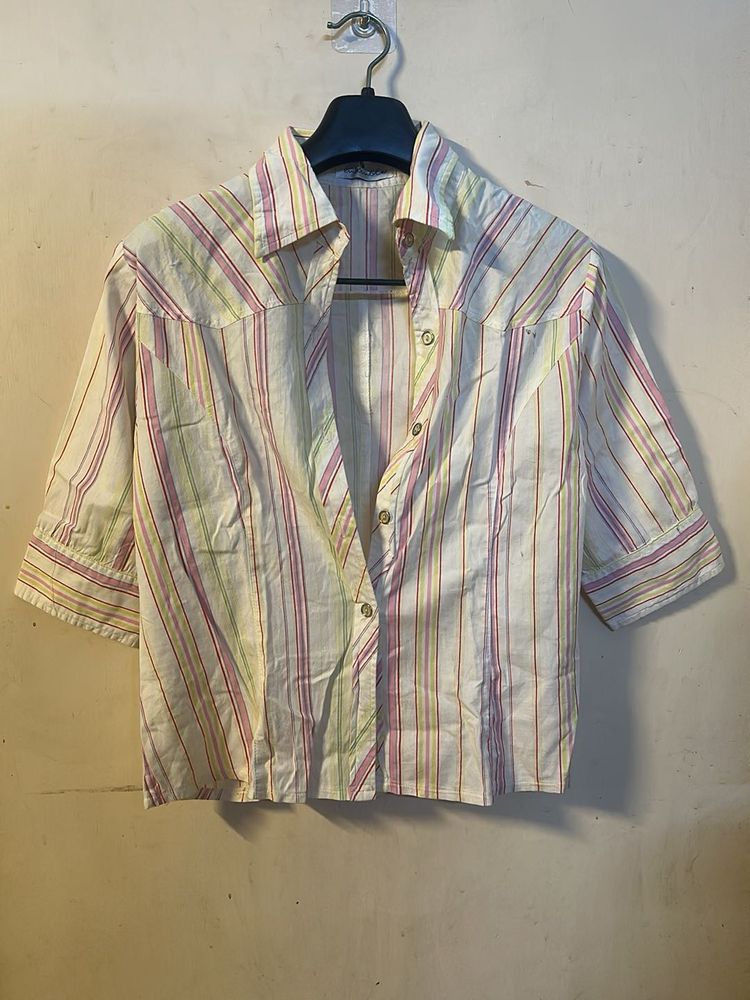 Striped Button-Down Shirt