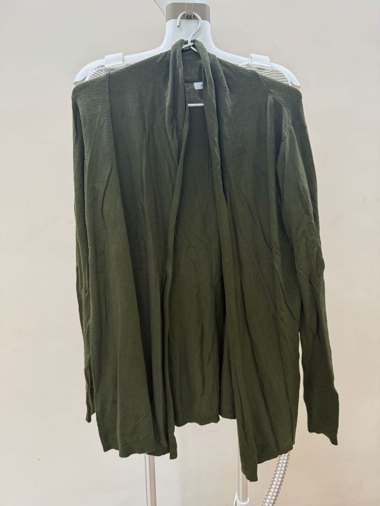 Olive Green Cardigan