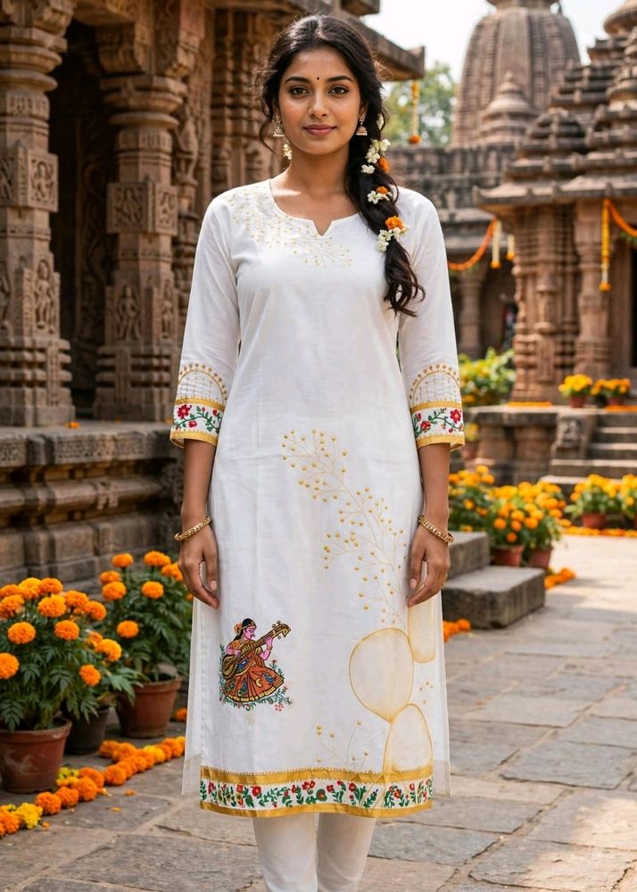 Patachitra Kurti Set at very Low Rate