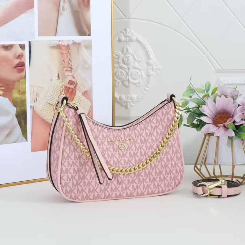 Michael Kors Pink MK Signature Hobo Bag