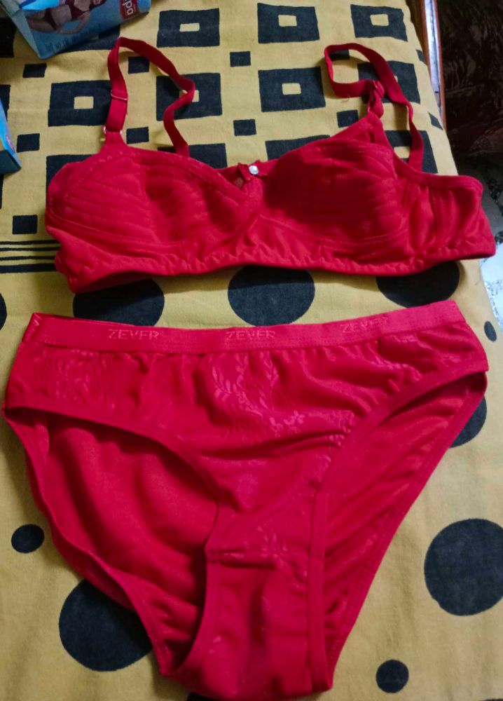 Red Bra &amp; Panty Set