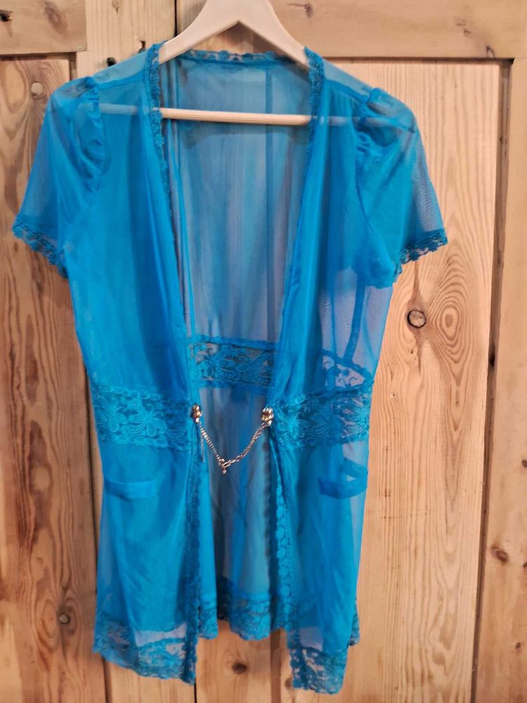 Teal Lace Lingerie