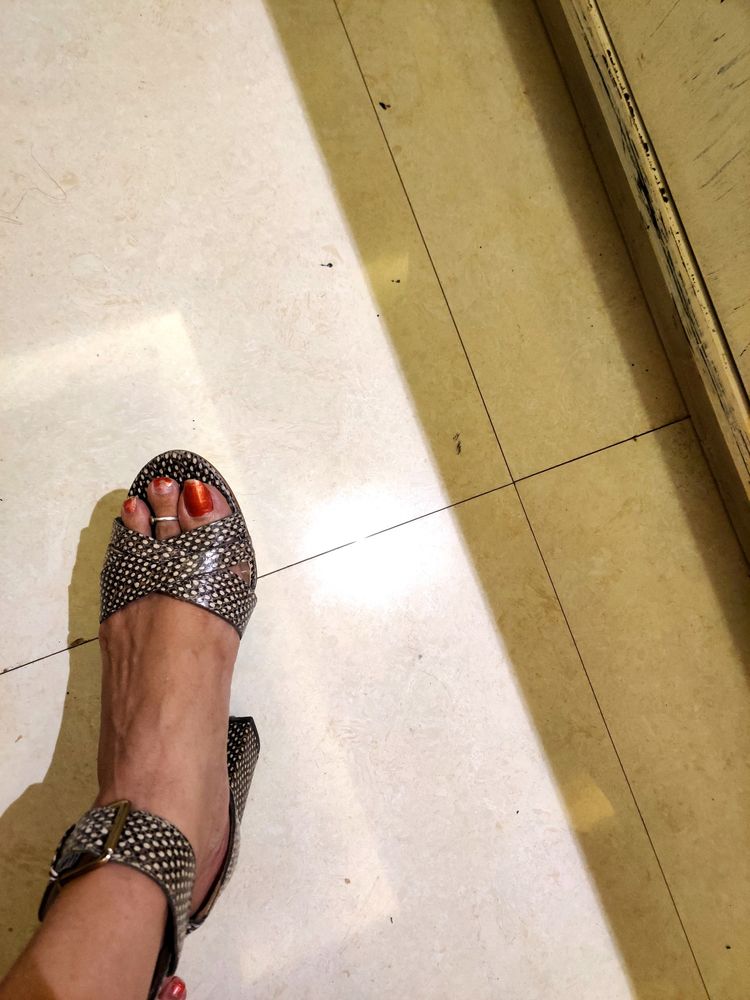 Marks &amp; Spencer Stylish Dotted Ankle Strap Heels