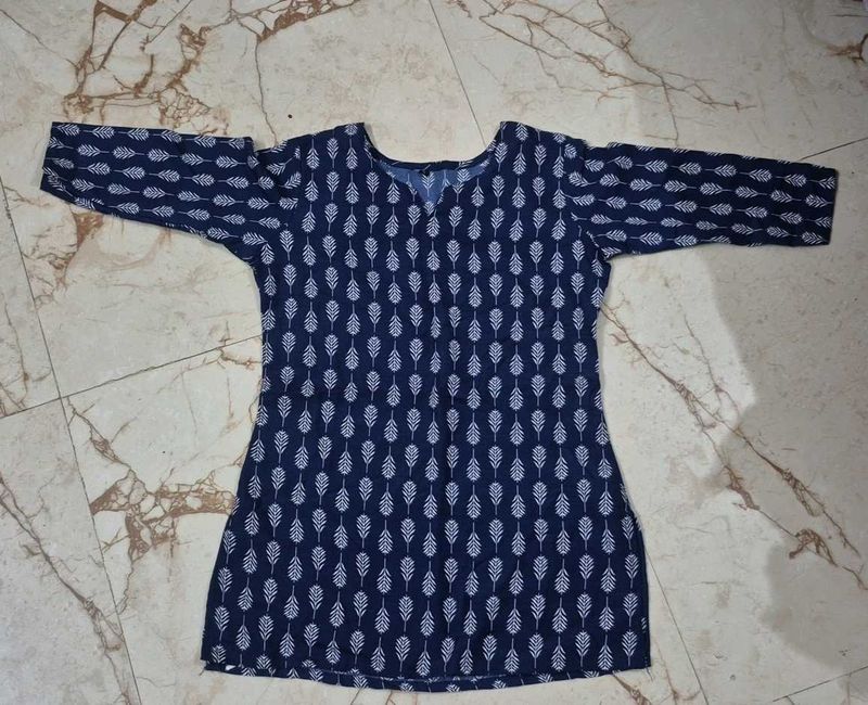 Blue Printed Kurta