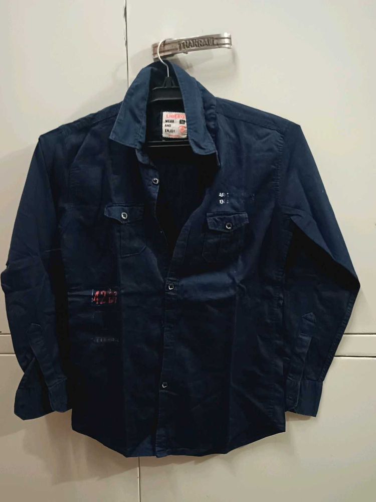 Navy Blue Casual Shirt