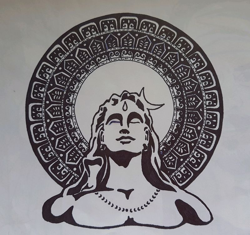 shiva mandal art ( handmade )