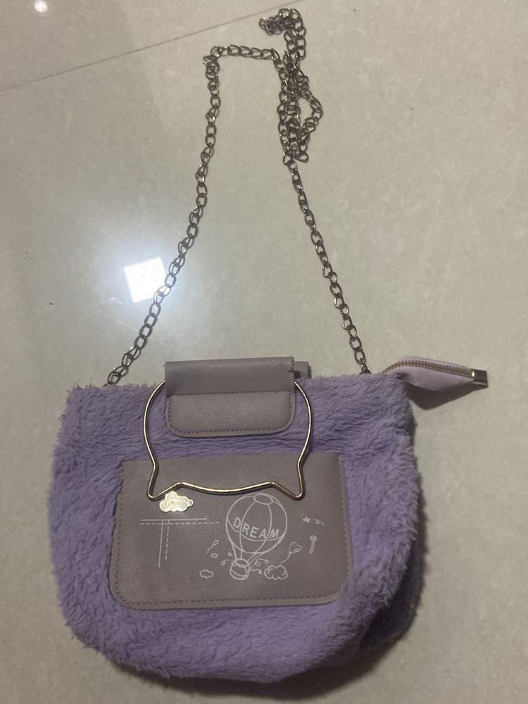2 Sling Fix Price Fur Purse + Black Round Purs