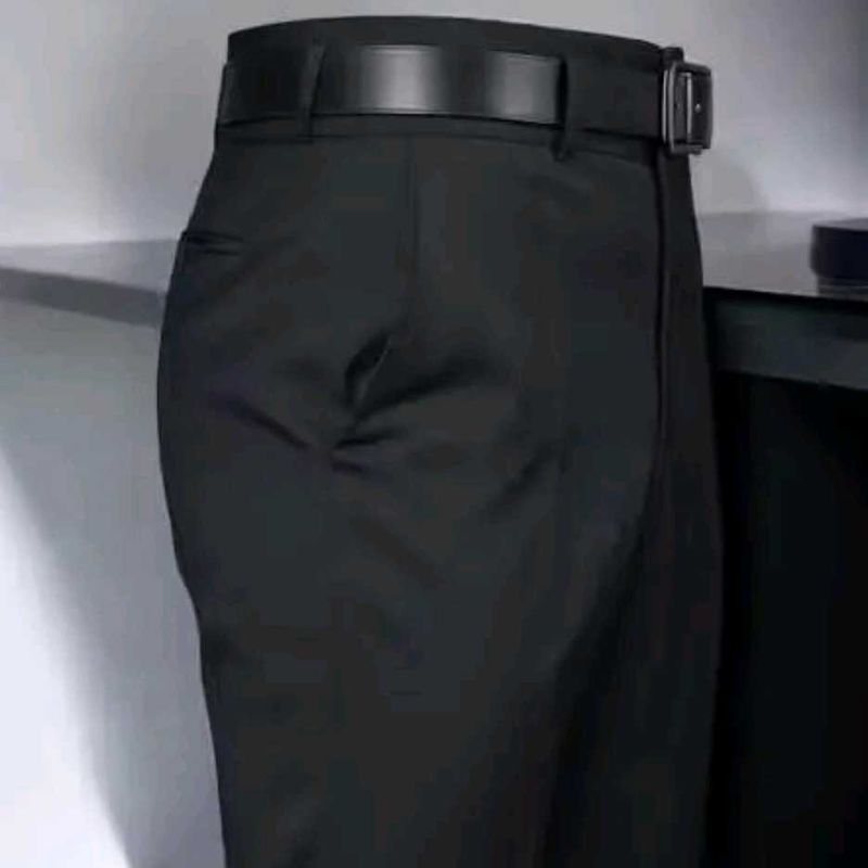 Classic Black Belted Trousers