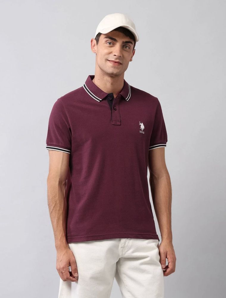 Men's Burgundy Polo Shirt