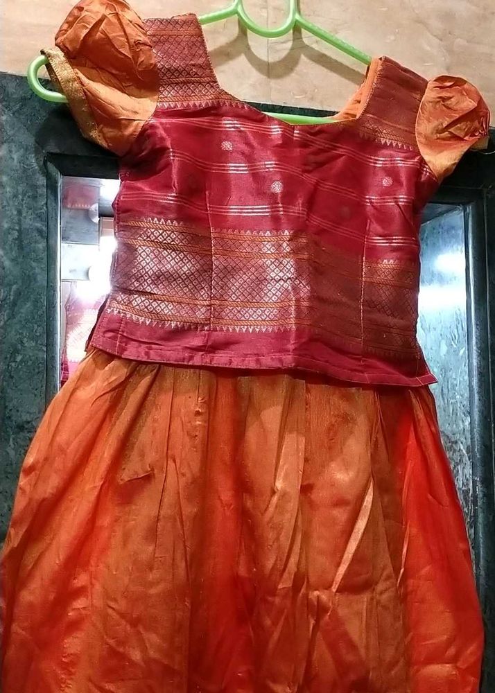 Indian Traditional Silk Skirt and Top Set