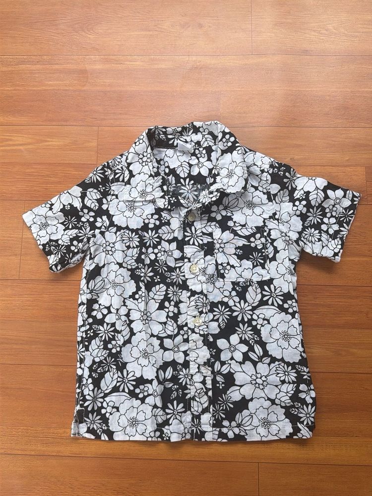 Men's Floral Print Short Sleeve Shirt