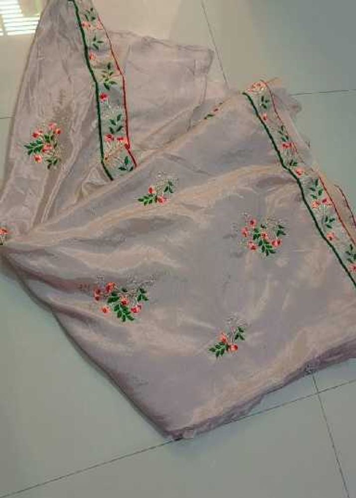 Embroidered Silk Saree