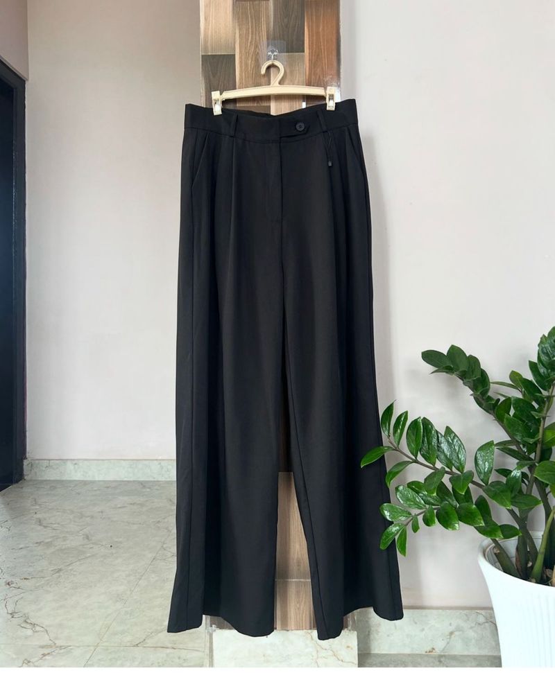 Black Combo Of  Straight Legged Trousers