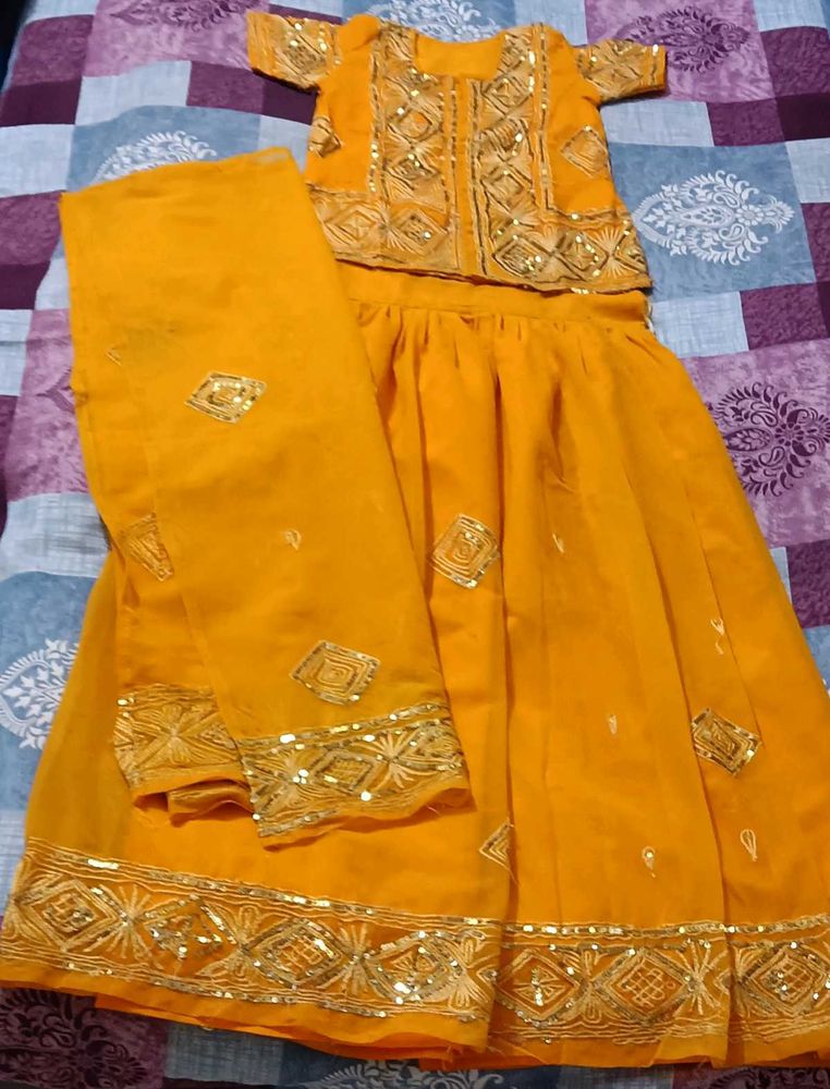 Beautiful Yellow (gold) Lehenga Choli Set
