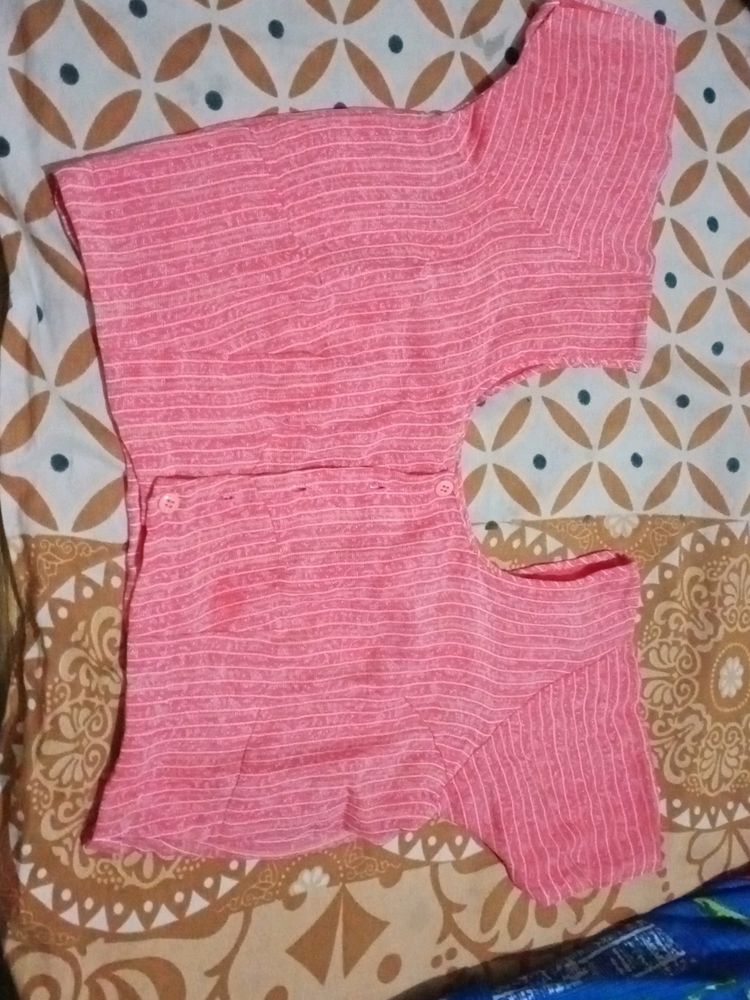 Pink Striped Blouse