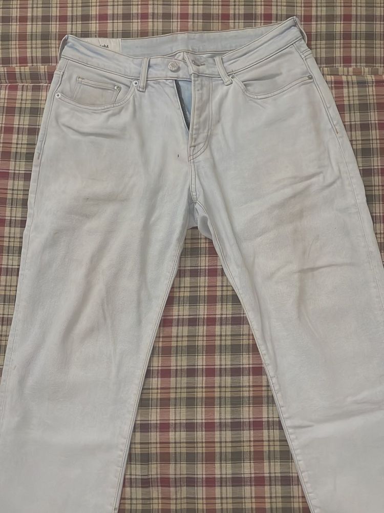 H&amp;M Straight Regulat Light Wash Denim Jeans 31/30