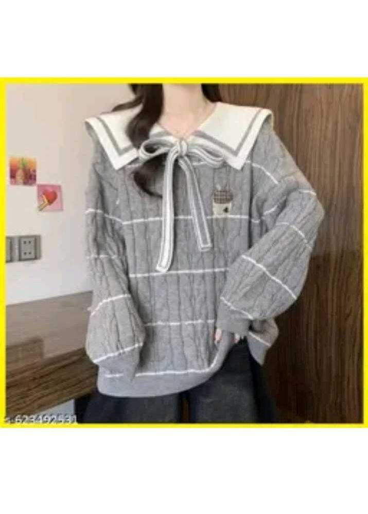 Cute Grey Cable Knit Sweater