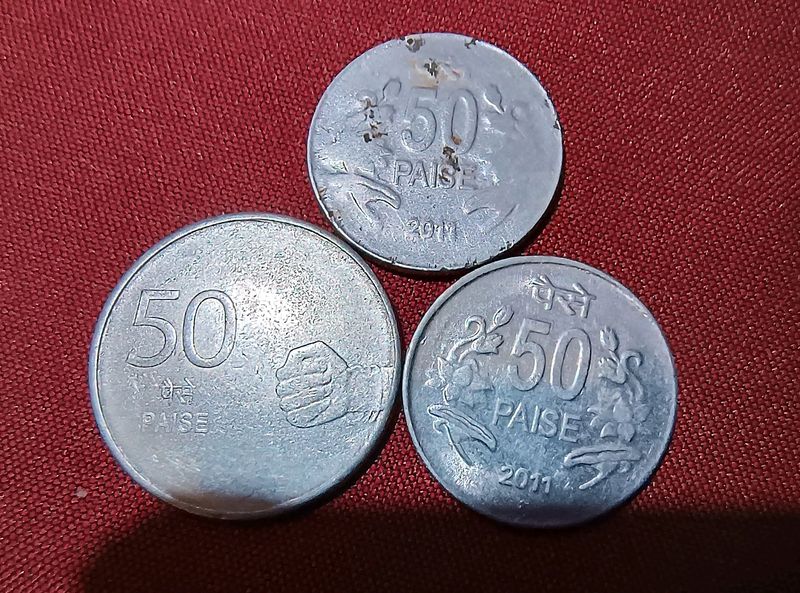 50 Paisa 3 Coins, Rare Lowest Price 🔥