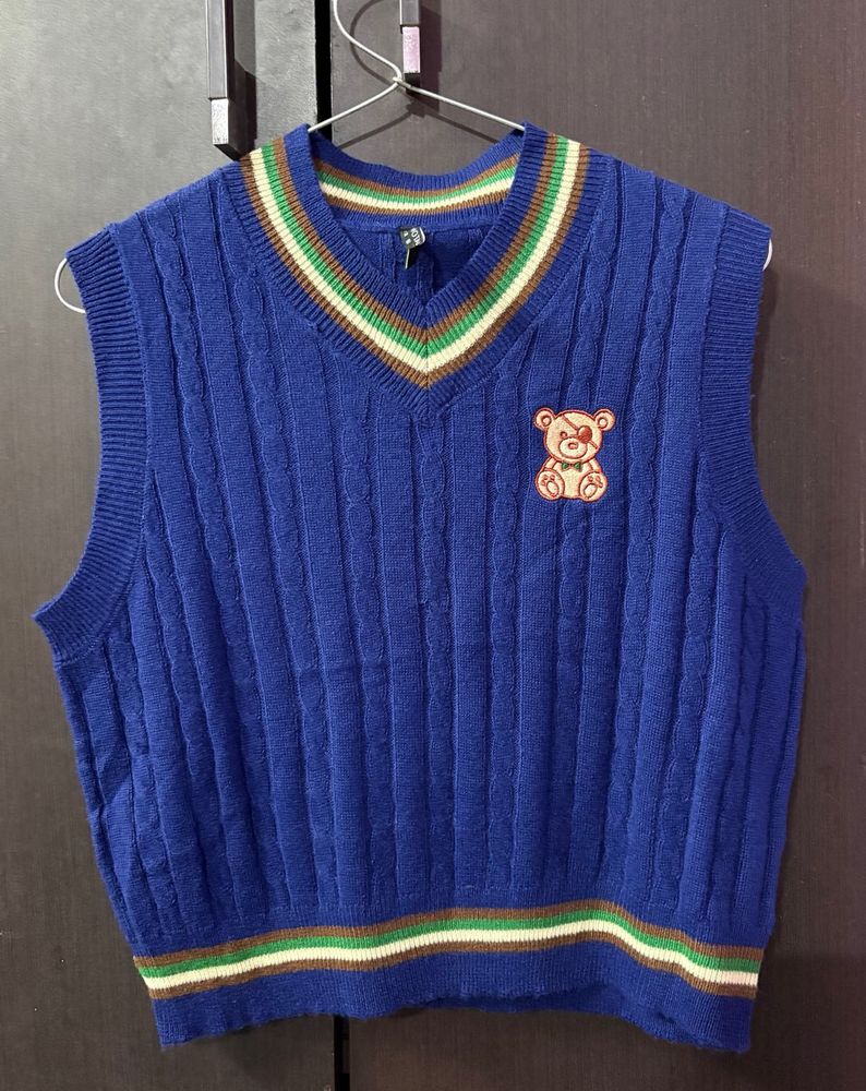 Blue Teddy Bear Vest