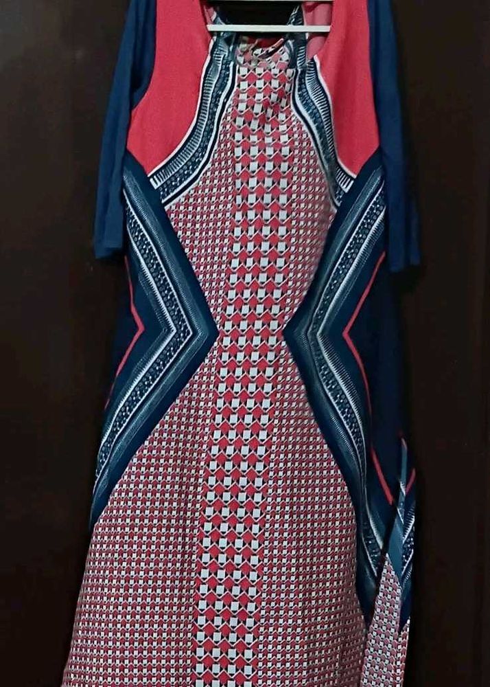 Chic Geometric Print Maxi Dress