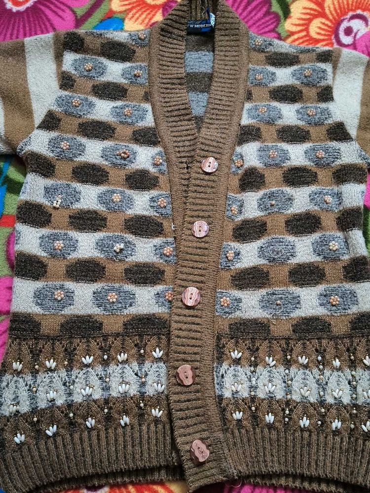 Vintage Patterned Cardigan