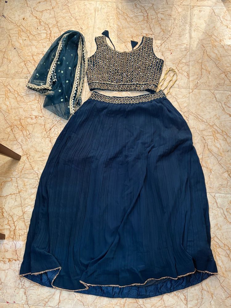 Blue lehnga set (Blouse)