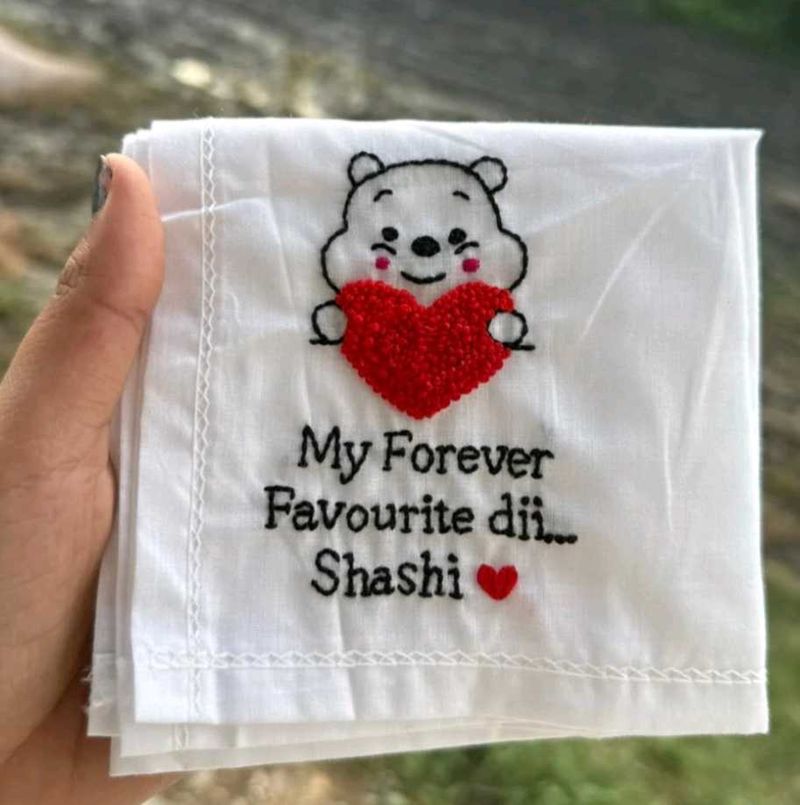 Forever Close – Embroidered Handkerchief