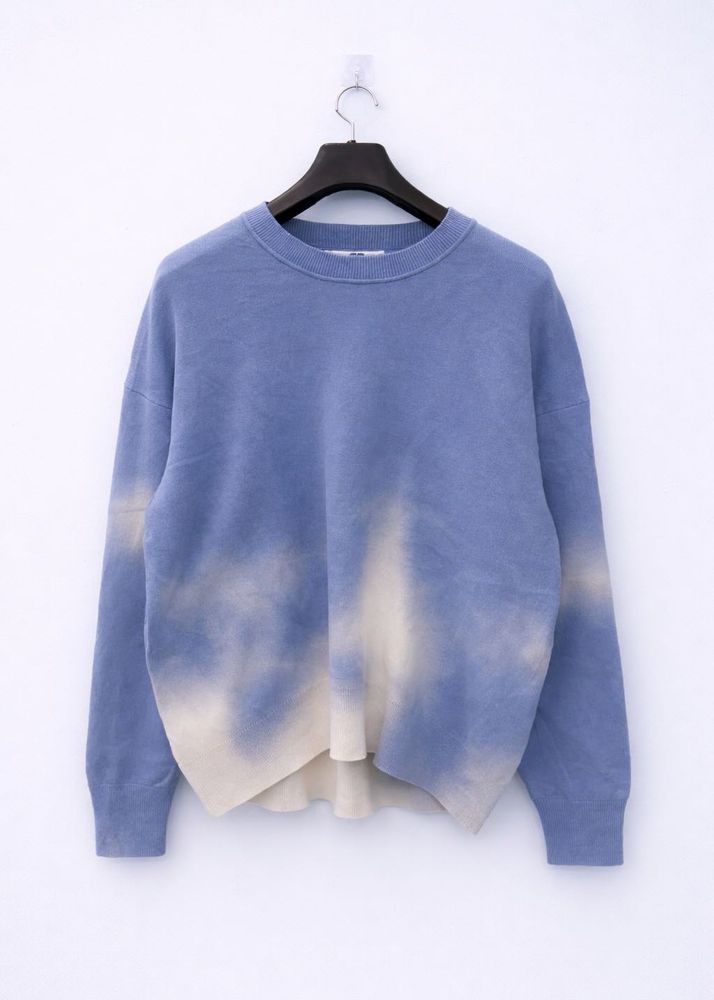 Blue Tie-Dye Pullover Sweater