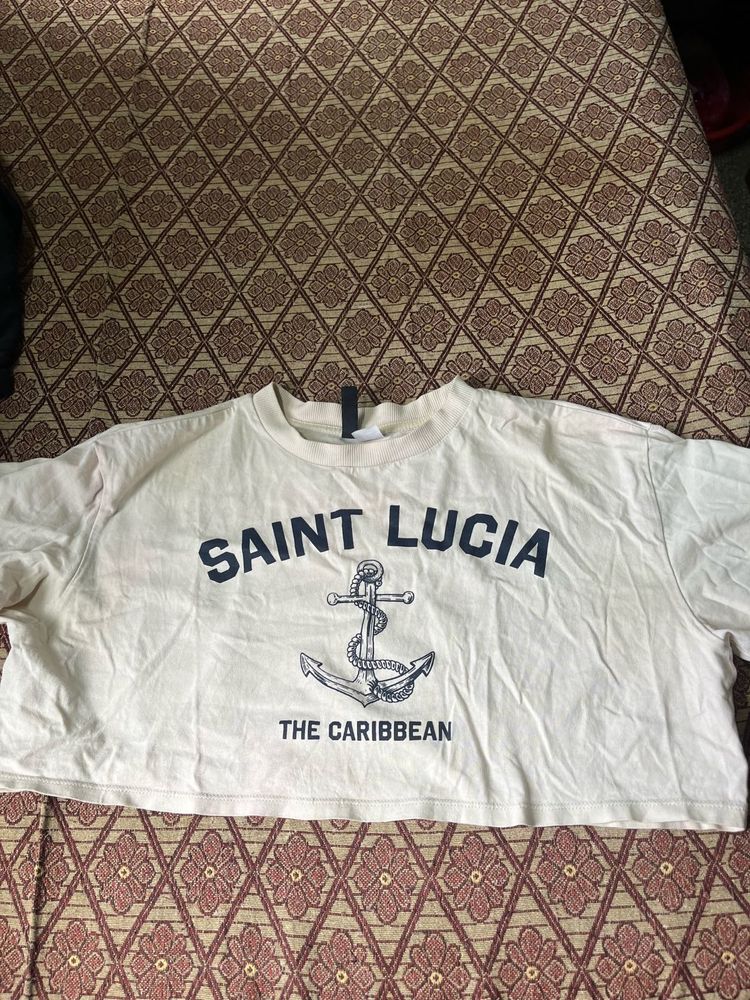 Saint Lucia Cropped T-Shirt