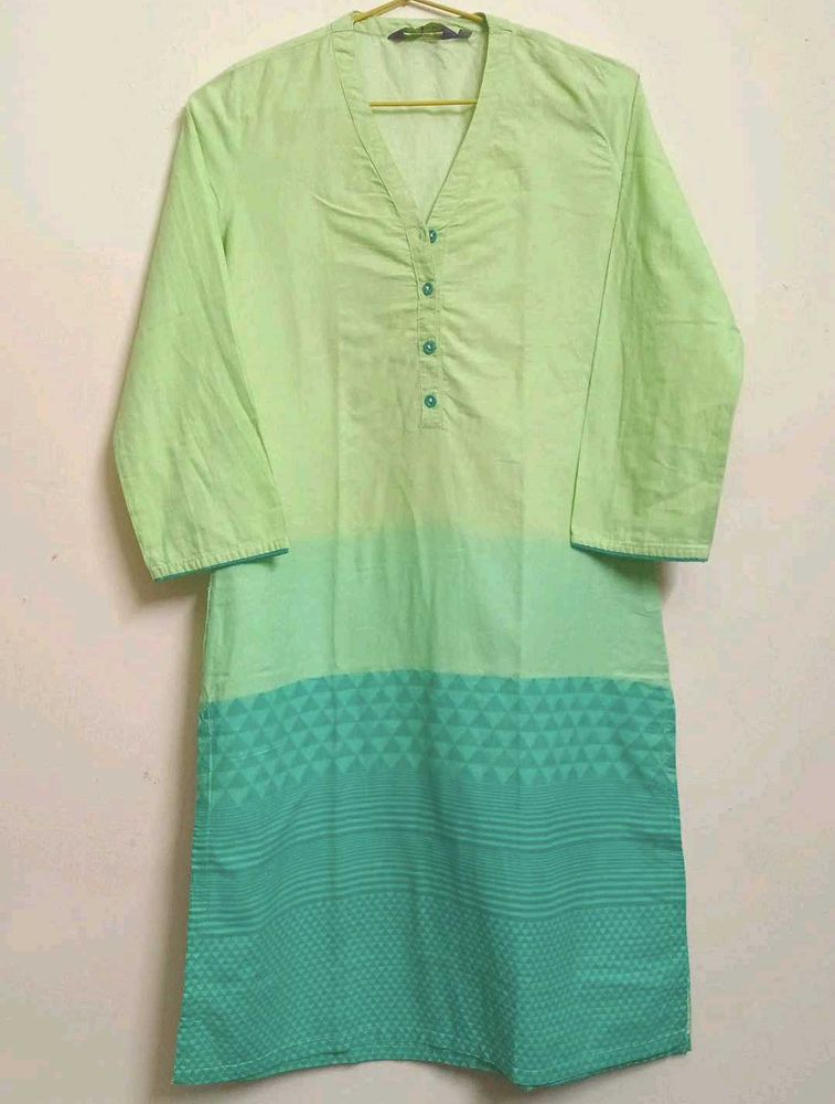 Light Green Ombre Kurta