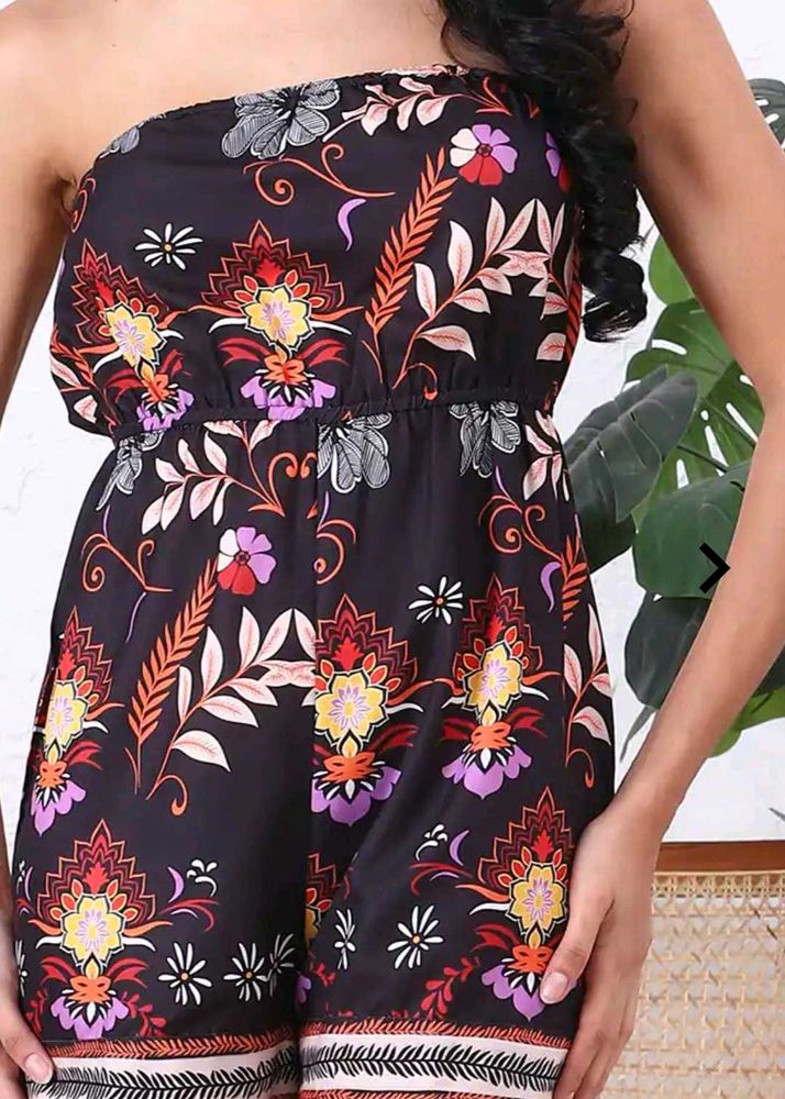 Floral One-Shoulder Jumpsuit