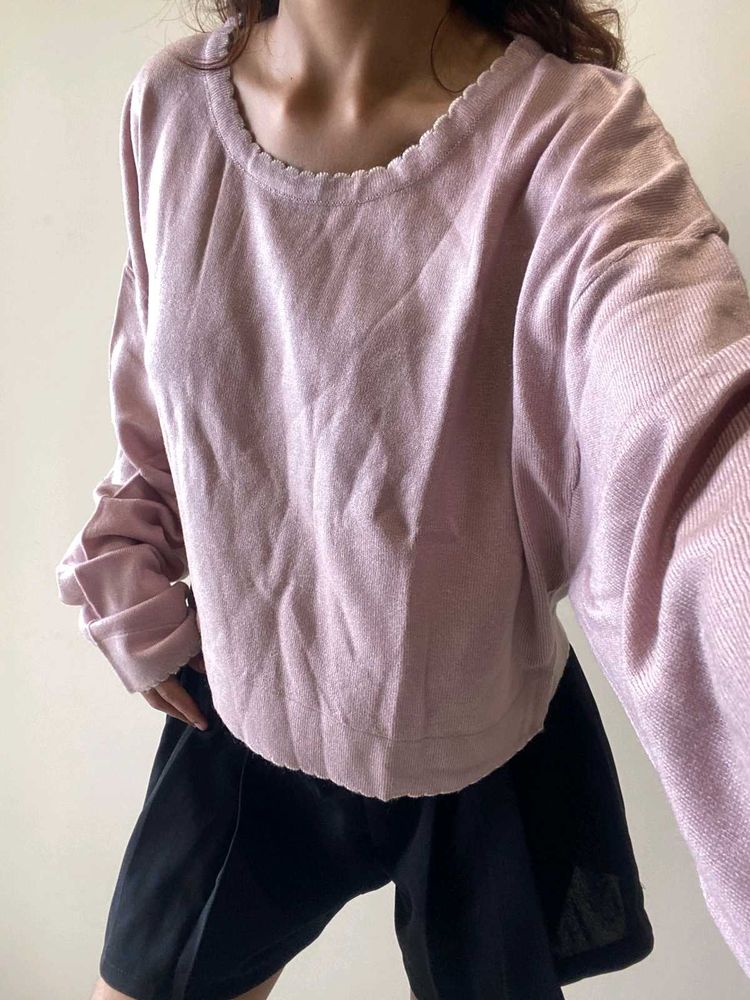 Cozy Pink Knit Top