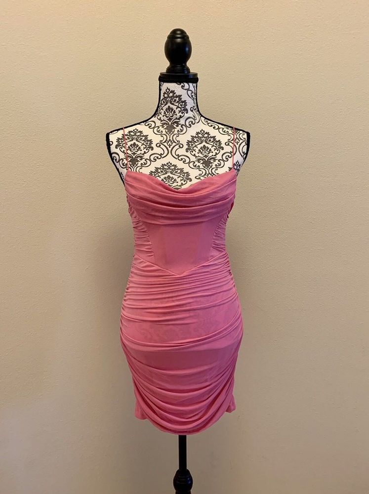 HELLO MOLLY - Pink Ruched Dress