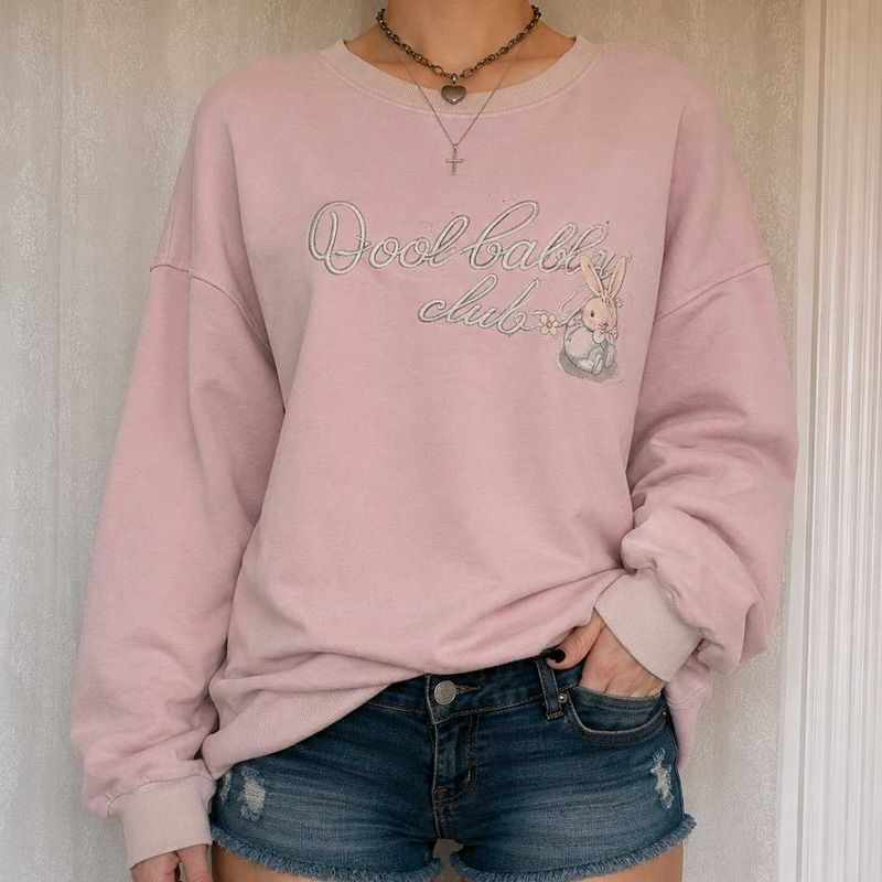 Cute Pink Bunny Sweatshirt