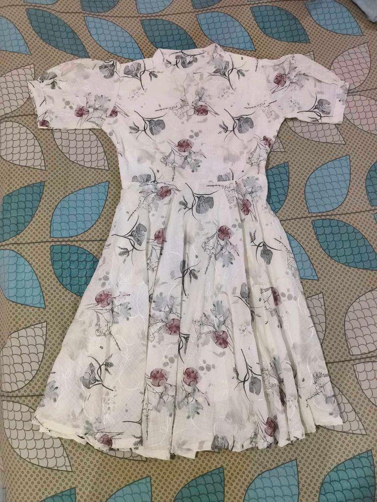 Floral Print Short Sleeve Dress