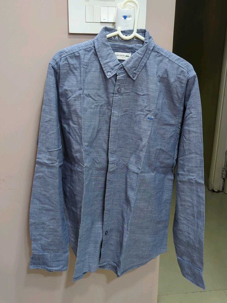 Lacoste Blue Button-Down Shirt