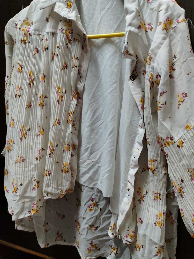 Floral Print Layered Shirt