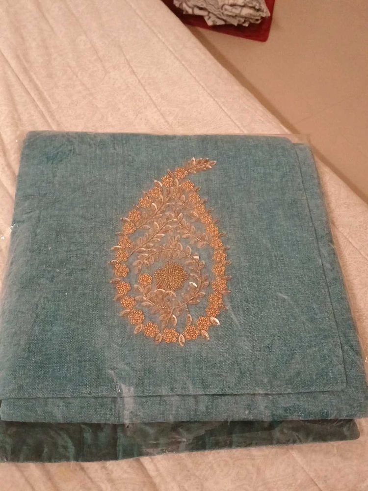 5 Teal Embroidered covers