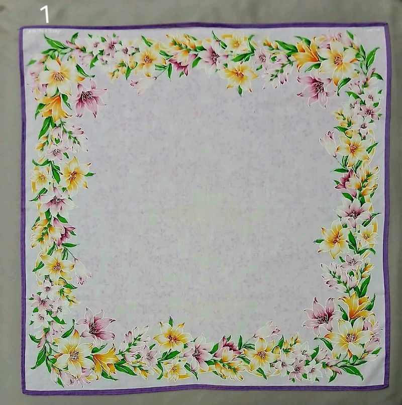 Vintage Floral Handkerchief