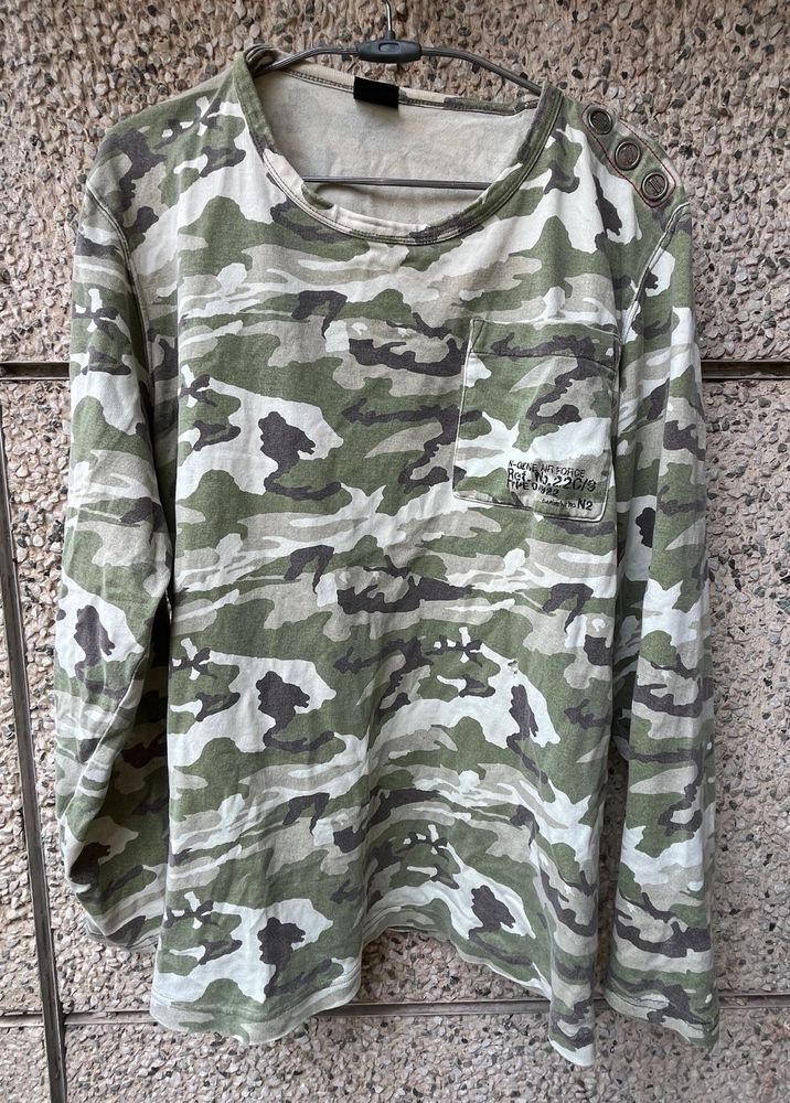 Camouflage Long Sleeve Top
