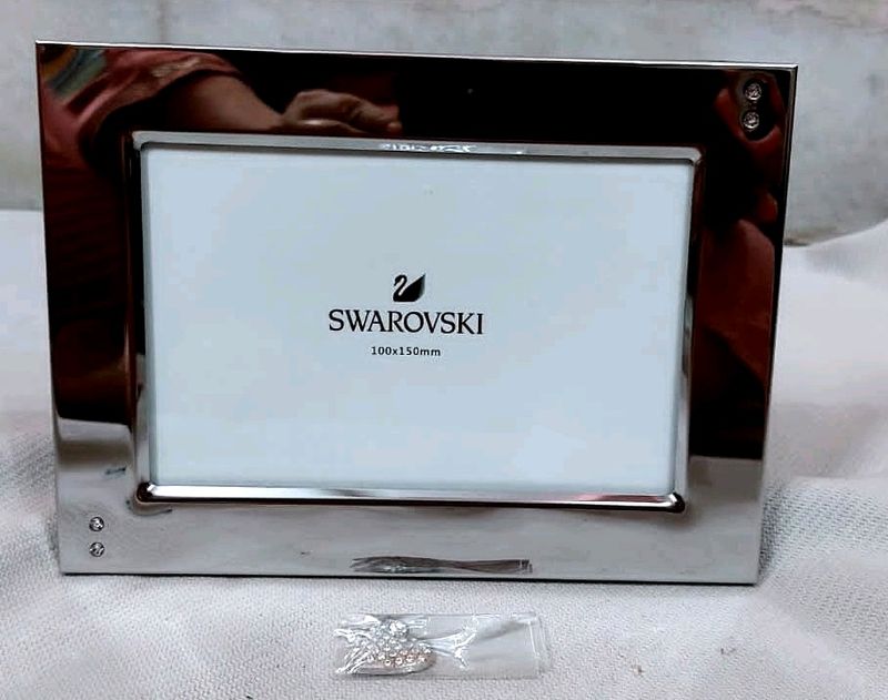 SWAROVSKI PHOTO FRAME With Magnet Heart-silver