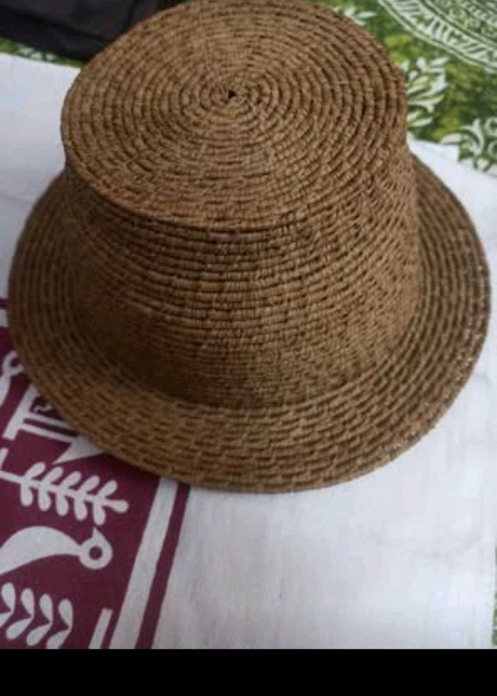 Woven Straw Bucket Hat